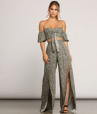 Leafy Greens Printed Slit Pants
