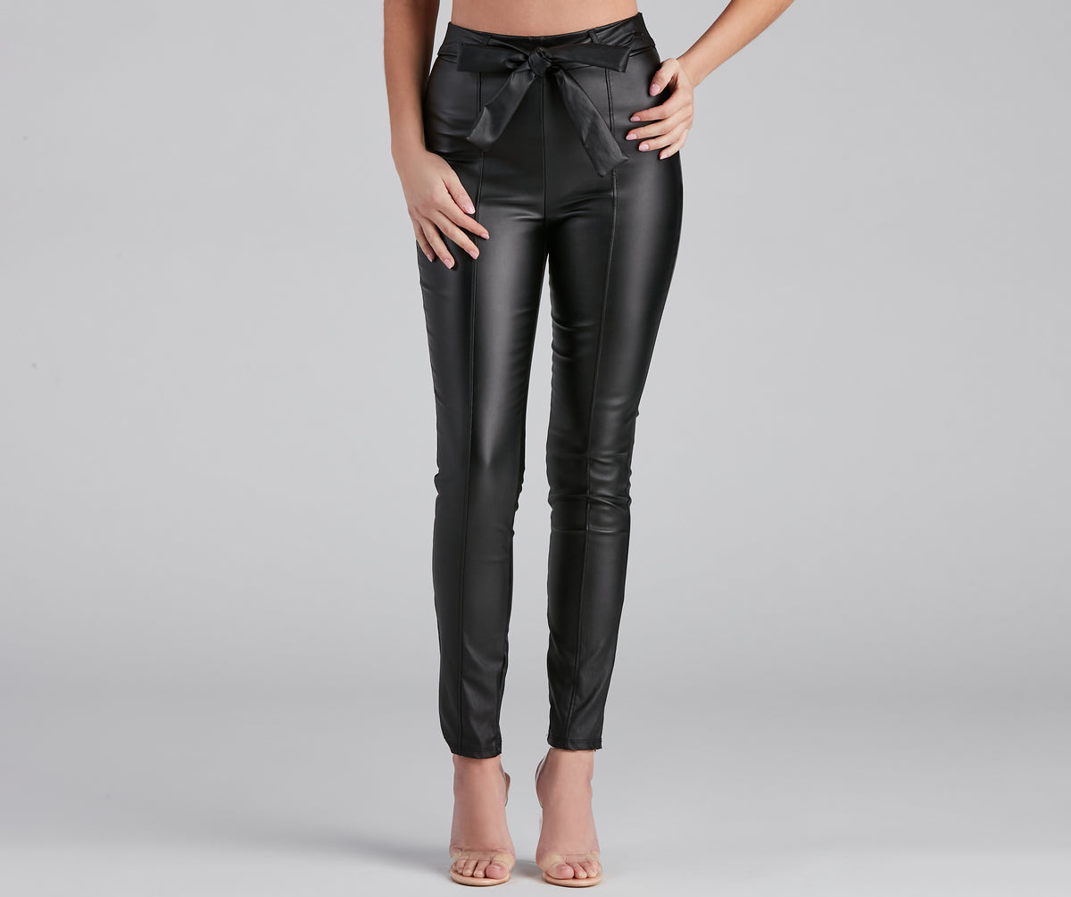 Old Navy High-Waisted OG Loose Faux-Leather Pants