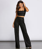 Glitter Glow Up Wide Leg Pants