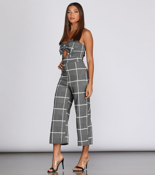 Workin' Girl Culotte Jumpsuit will help you dress the part in stylish holiday party attire, an outfit for a New Year’s Eve party, & dressy or cocktail attire for any event.