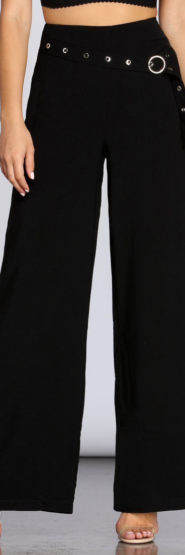 Straight Class Wide Leg Trousers
