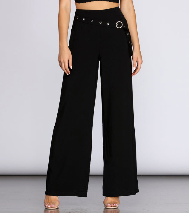 Straight Class Wide Leg Trousers