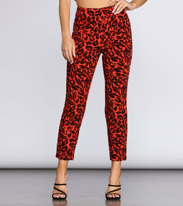 Leopard Tapered Pants for 2022 festival outfits, festival dress, outfits for raves, concert outfits, and/or club outfits