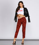 Leopard Tapered Pants for 2022 festival outfits, festival dress, outfits for raves, concert outfits, and/or club outfits
