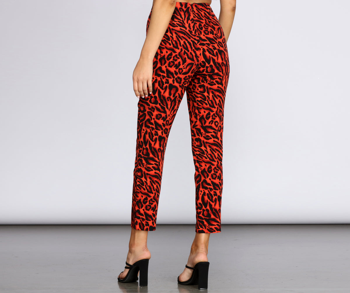 Leopard Tapered Pants