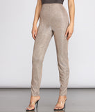 High Waist Glitter Skinny Pants