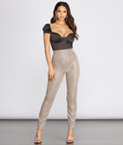 High Waist Glitter Skinny Pants