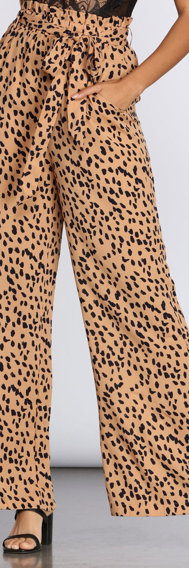 Serious Style Spotted Tie Waist Pants