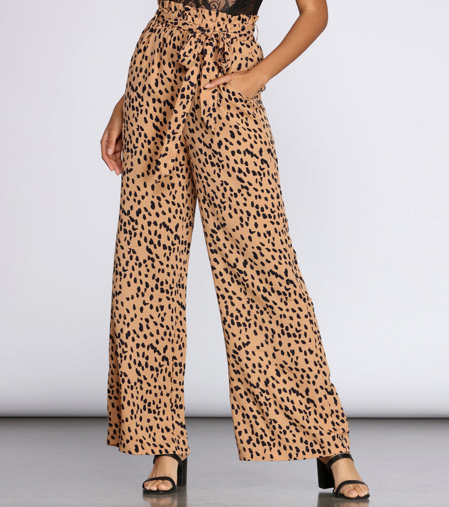 Serious Style Spotted Tie Waist Pants