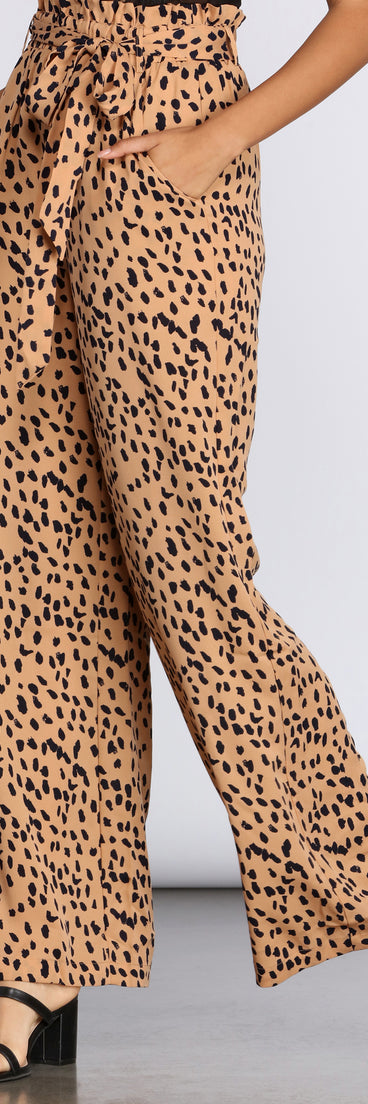 Serious Style Spotted Tie Waist Pants
