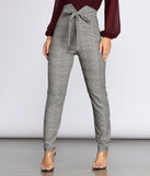 Glen Check Skinny Woven Pants