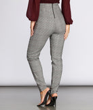 Glen Check Skinny Woven Pants