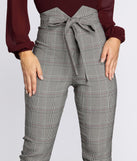 Glen Check Skinny Woven Pants