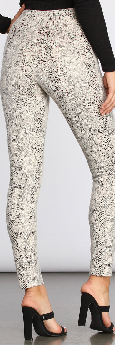Faux Suede Snake Print Pants for 2022 festival outfits, festival dress, outfits for raves, concert outfits, and/or club outfits