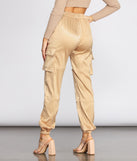 Satin Cargo Style Joggers for 2022 festival outfits, festival dress, outfits for raves, concert outfits, and/or club outfits