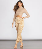 Satin Cargo Style Joggers for 2022 festival outfits, festival dress, outfits for raves, concert outfits, and/or club outfits
