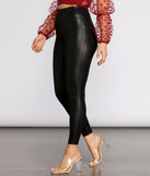Stretch Faux Leather Leggings provides a stylish start to creating your best summer outfits of the season with on-trend details for 2023!