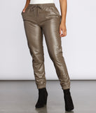 Sleek And Sporty Faux Leather Joggers provides a stylish start to creating your best summer outfits of the season with on-trend details for 2023!