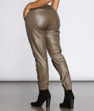 Sleek And Sporty Faux Leather Joggers provides a stylish start to creating your best summer outfits of the season with on-trend details for 2023!