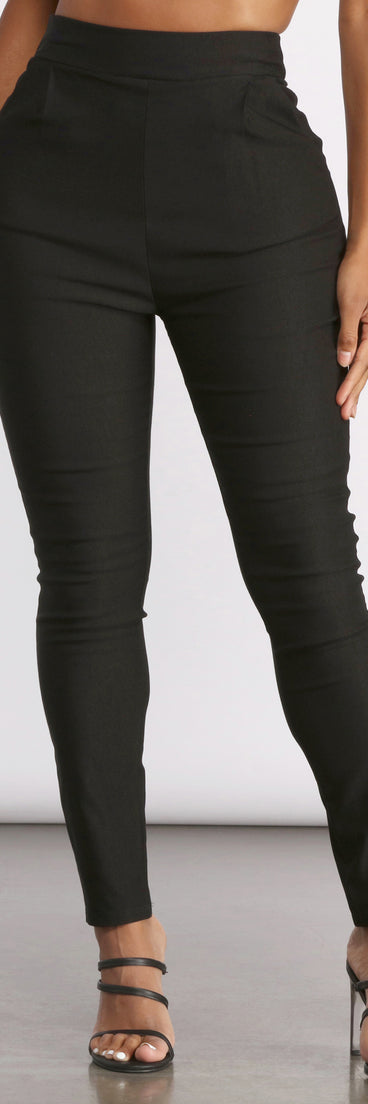 High Waist Tapered Skinny Leg Dress Pants is the perfect Homecoming look pick with on-trend details to make the 2023 HOCO dance your most memorable event yet!