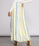 Front Slit Striped Wide Leg Pants provides a stylish start to creating your best summer outfits of the season with on-trend details for 2023!