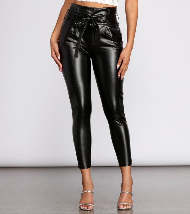Faux Leather Paperbag Pants provides a stylish start to creating your best summer outfits of the season with on-trend details for 2023!