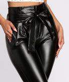 Faux Leather Paperbag Pants for 2023 festival outfits, festival dress, outfits for raves, concert outfits, and/or club outfits