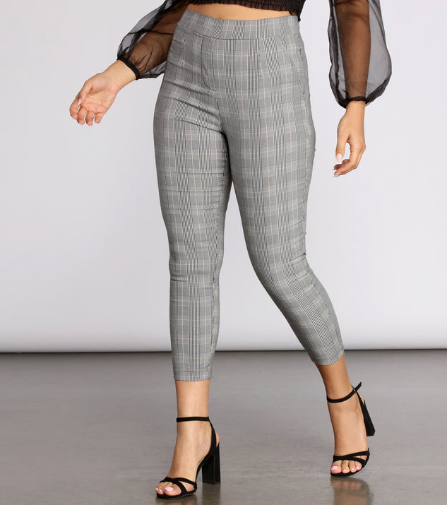 Plaid About It Mid Rise Tapered Pants & Windsor