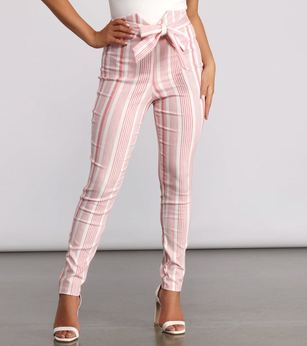 High Waist Double Striped Skinny Dress Pants provides a stylish start to creating your best summer outfits of the season with on-trend details for 2023!