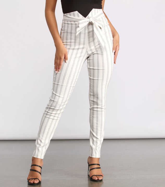 High Waist Double Striped Skinny Dress Pants provides a stylish start to creating your best summer outfits of the season with on-trend details for 2023!