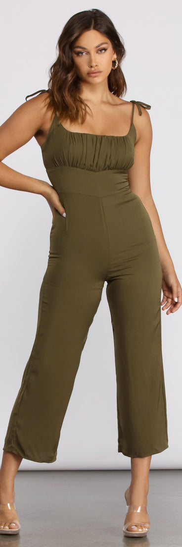 Spaghetti Strap Wide Leg Jumpsuit provides a stylish start to creating your best summer outfits of the season with on-trend details for 2023!