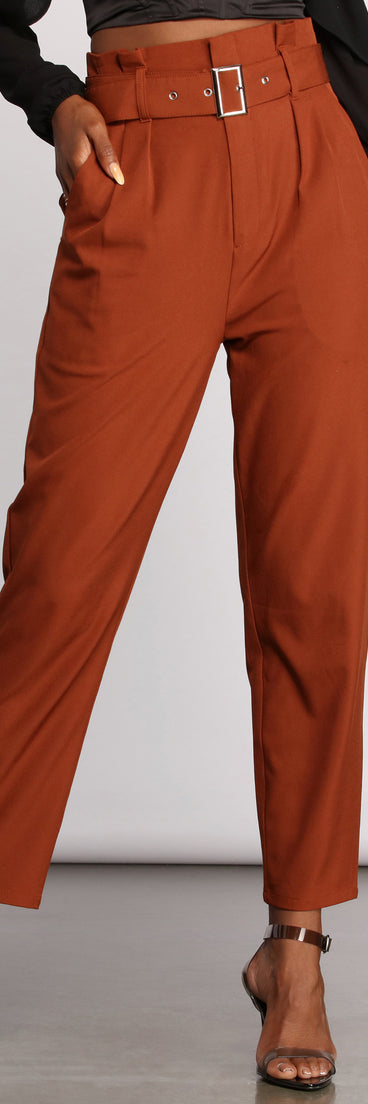 High Waist Belted Paperbag Pants for 2023 festival outfits, festival dress, outfits for raves, concert outfits, and/or club outfits