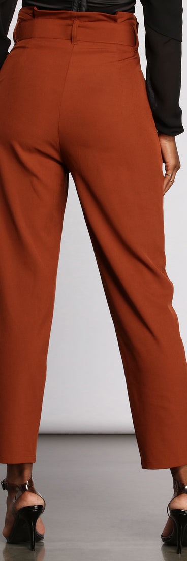 High Waist Belted Paperbag Pants provides a stylish start to creating your best summer outfits of the season with on-trend details for 2023!