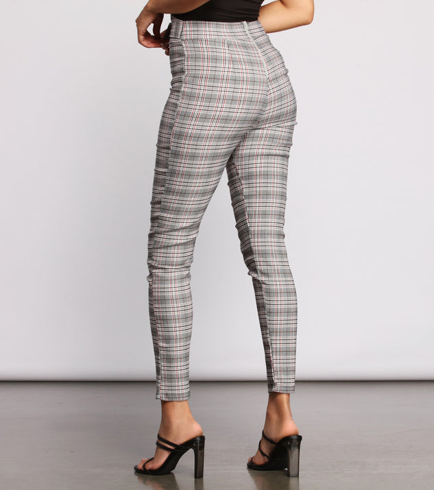 High Waist Plaid Perfection Skinny Pants Windsor
