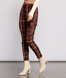 High Waist Plaid Cargo Skinny Pants provides a stylish start to creating your best summer outfits of the season with on-trend details for 2023!
