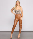 Sleek And Chic Vibes Faux Leather Pants provides a stylish start to creating your best summer outfits of the season with on-trend details for 2023!