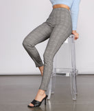 Glen Plaid Skinny Tapered Pants provides a stylish start to creating your best summer outfits of the season with on-trend details for 2023!