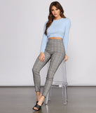 Glen Plaid Skinny Tapered Pants provides a stylish start to creating your best summer outfits of the season with on-trend details for 2023!