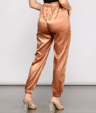 Level Up Sophisticated Satin Joggers provides a stylish start to creating your best summer outfits of the season with on-trend details for 2023!