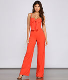 Glam It Up Tie Front Jumpsuit provides a stylish start to creating your best summer outfits of the season with on-trend details for 2023!