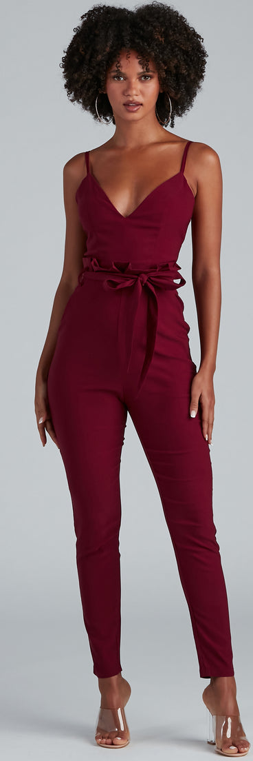 Stylish And Tapered Tie Waist Jumpsuit provides a stylish start to creating your best summer outfits of the season with on-trend details for 2023!
