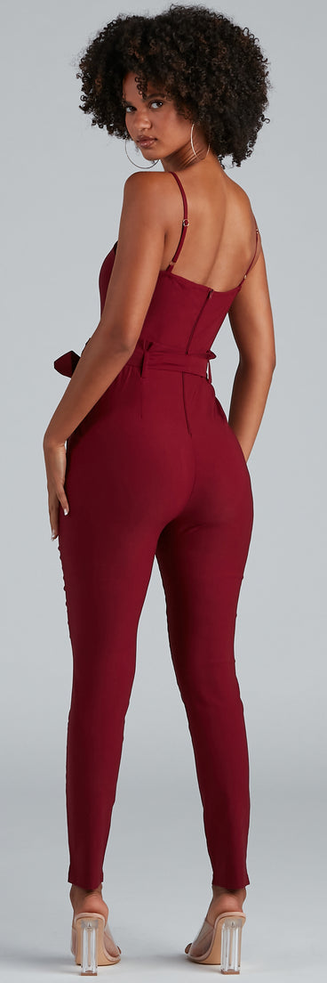 Stylish And Tapered Tie Waist Jumpsuit provides a stylish start to creating your best summer outfits of the season with on-trend details for 2023!