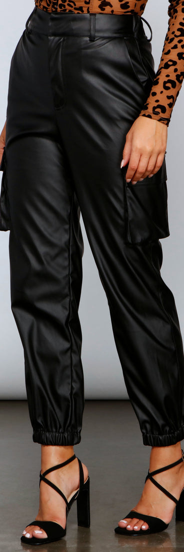 Trendy-Chic Faux Leather Joggers provides a stylish start to creating your best summer outfits of the season with on-trend details for 2023!