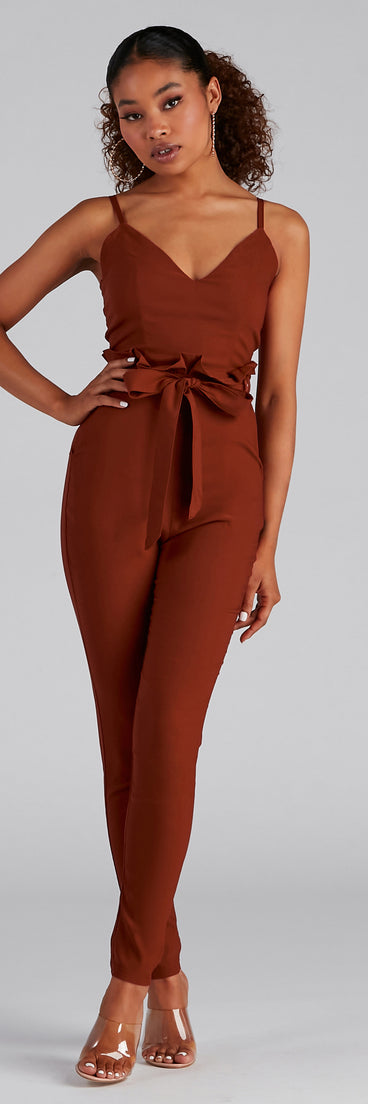 Poised And Tapered Paperbag Jumpsuit provides a stylish start to creating your best summer outfits of the season with on-trend details for 2023!