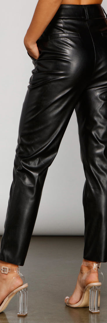 Classic Chic High Waist Faux Leather Pants provides a stylish start to creating your best summer outfits of the season with on-trend details for 2023!