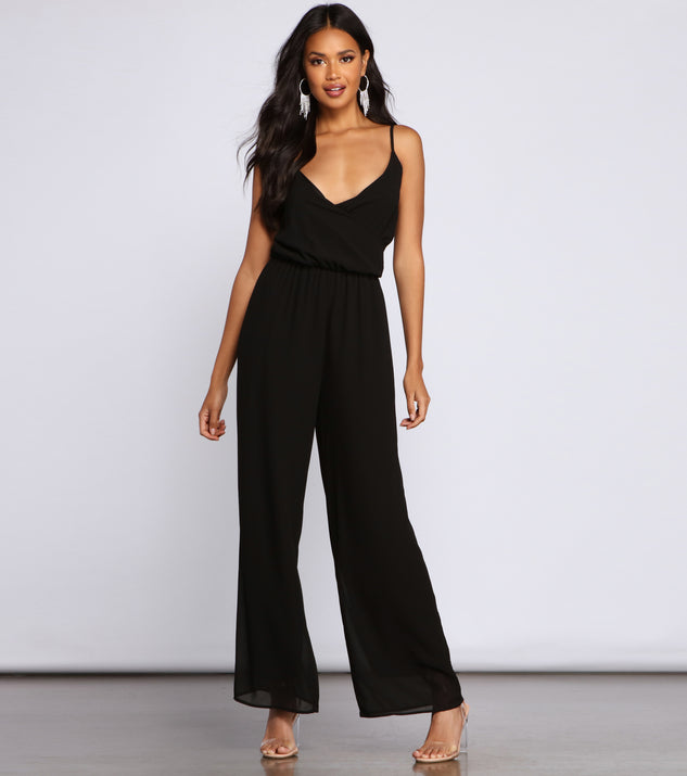 Glam Sophistication Sleeveless Chiffon Jumpsuit provides a stylish start to creating your best summer outfits of the season with on-trend details for 2023!