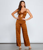 Plaid Perfection Twist Front Jumpsuit provides a stylish start to creating your best summer outfits of the season with on-trend details for 2023!