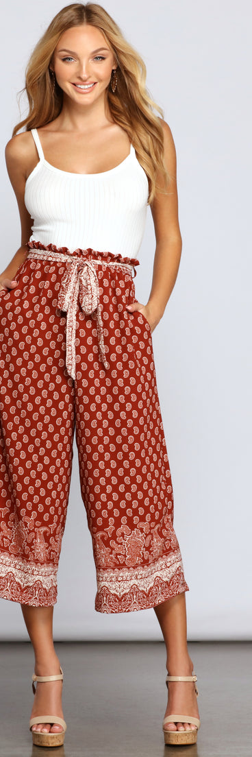 Carefree Glamour Bohemian Paisley Jumpsuit provides a stylish start to creating your best summer outfits of the season with on-trend details for 2023!