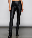 Edgy Appeal Faux Leather Coated Skinny Pants provides a stylish start to creating your best summer outfits of the season with on-trend details for 2023!