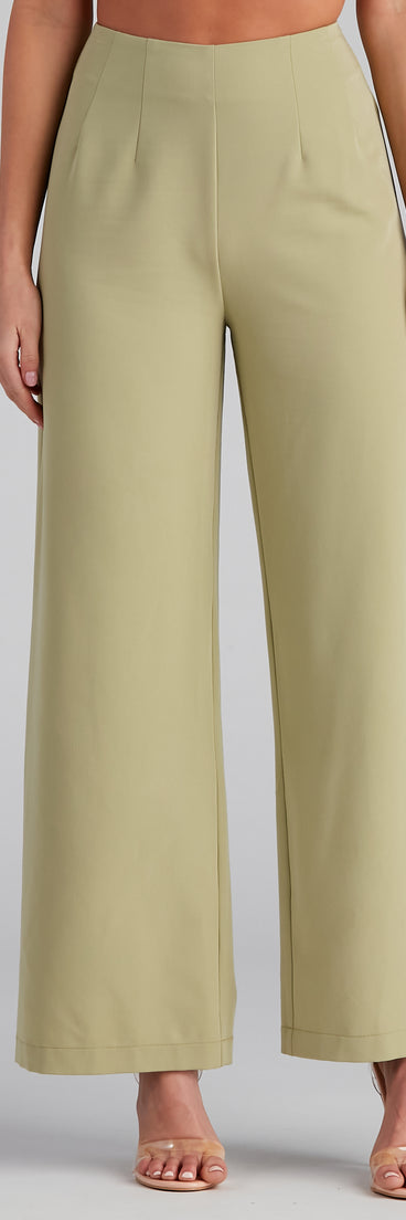 She Means Business Wide-Leg Pants provides a stylish start to creating your best summer outfits of the season with on-trend details for 2023!